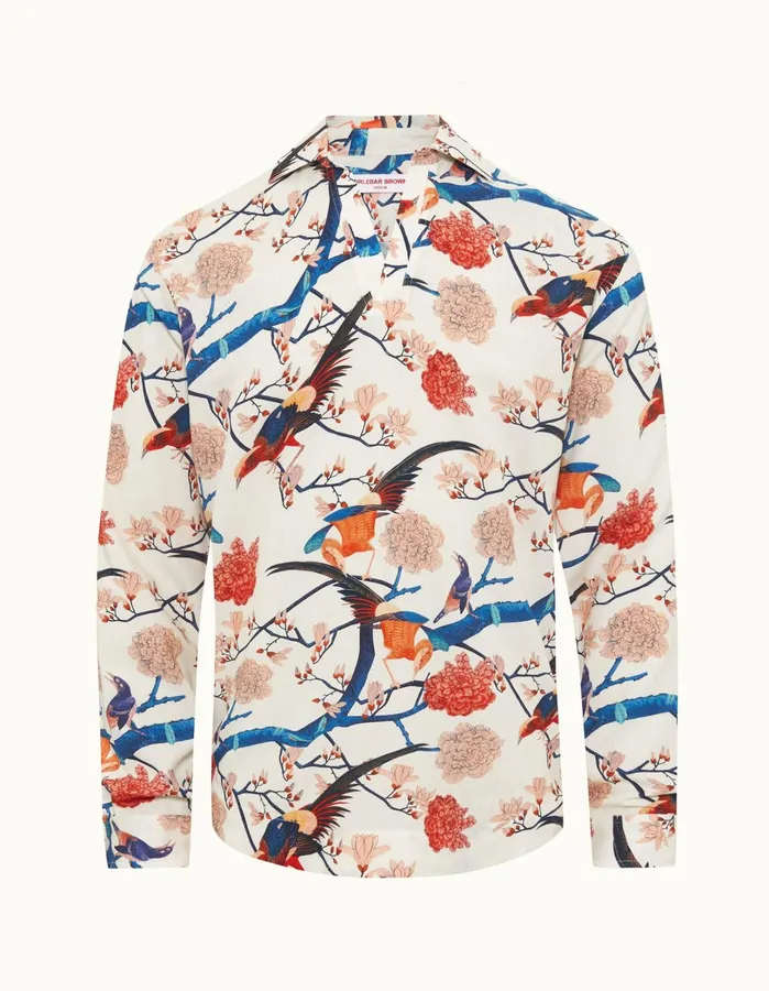 Orlebar Brown Shirts Men Ridley White Sand