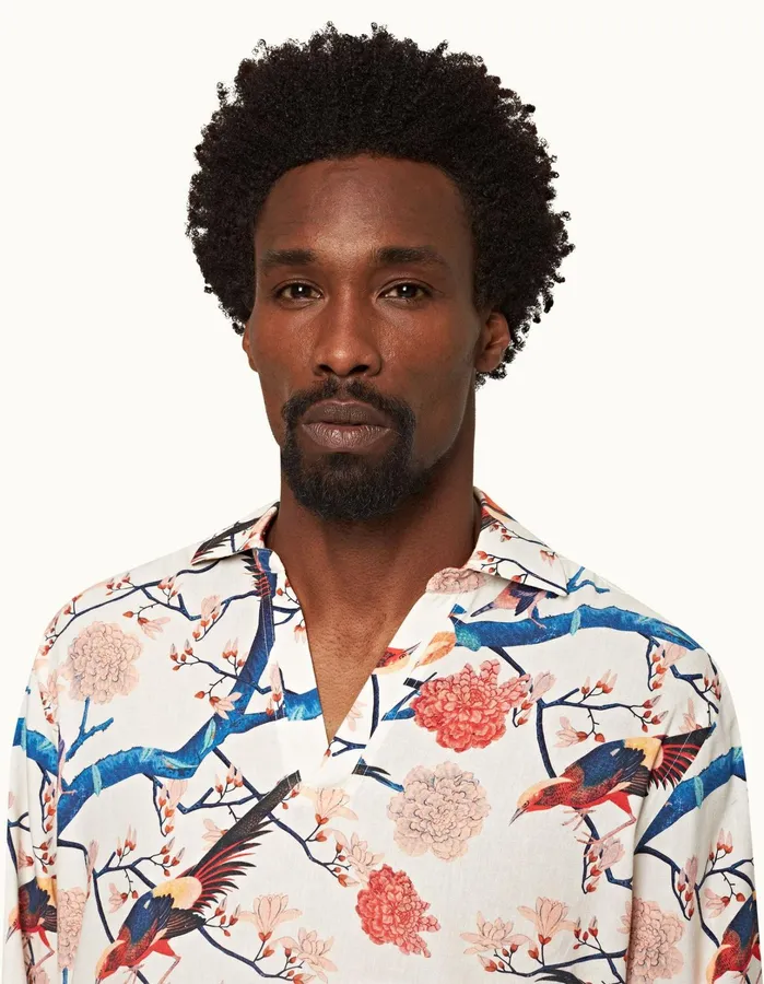 Orlebar Brown Shirts Men Ridley White Sand