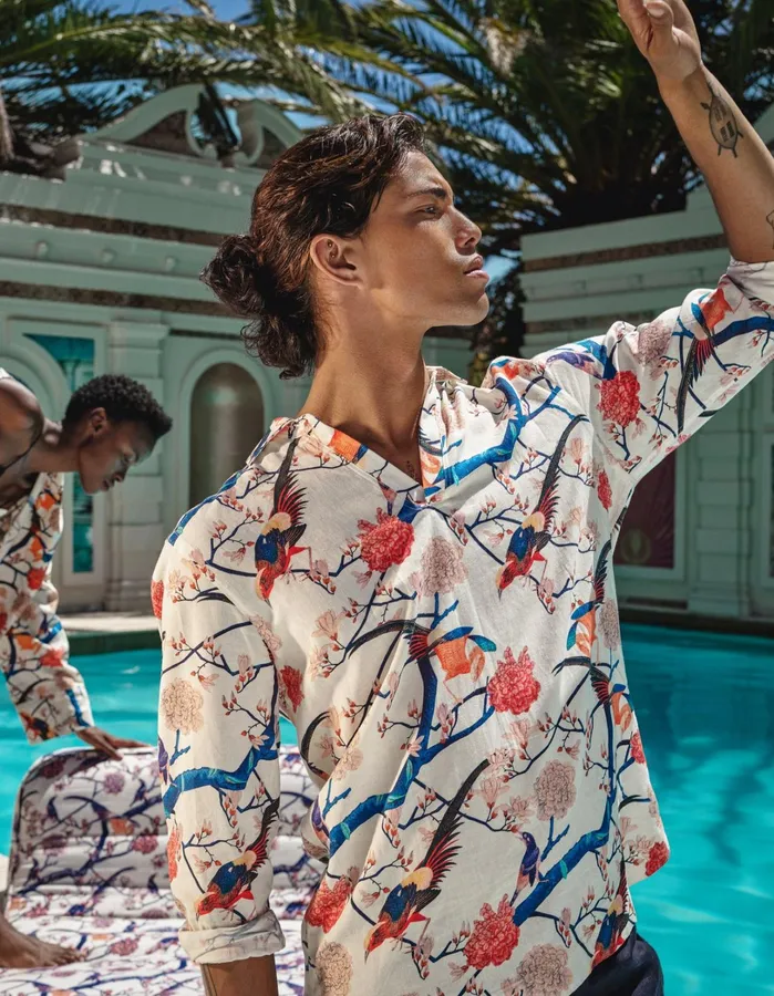 Orlebar Brown Shirts Men Ridley White Sand
