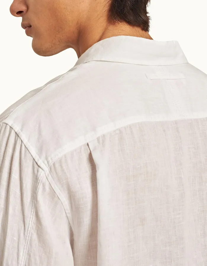 Orlebar Brown Shirts Men Shanklin Linen White