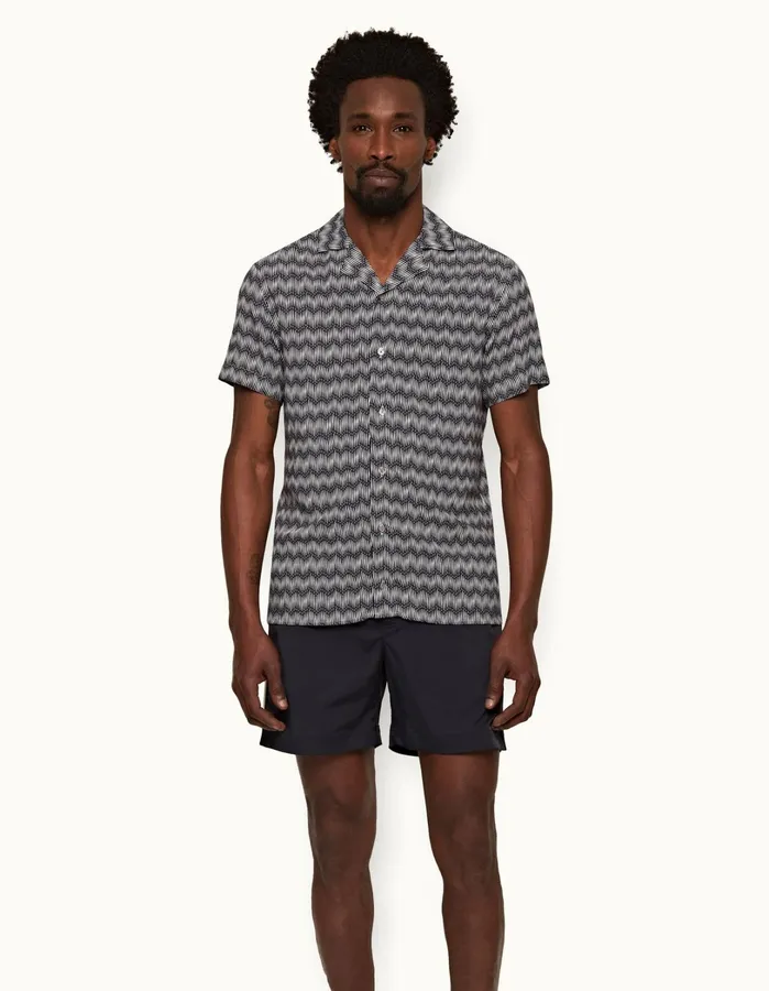 Orlebar Brown Shirts Men Travis Night Iriswhite