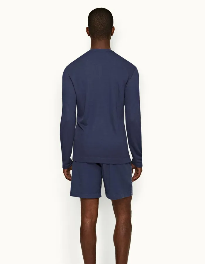 Orlebar Brown TShirts Men Harrison Cashmere Lagoon Blue