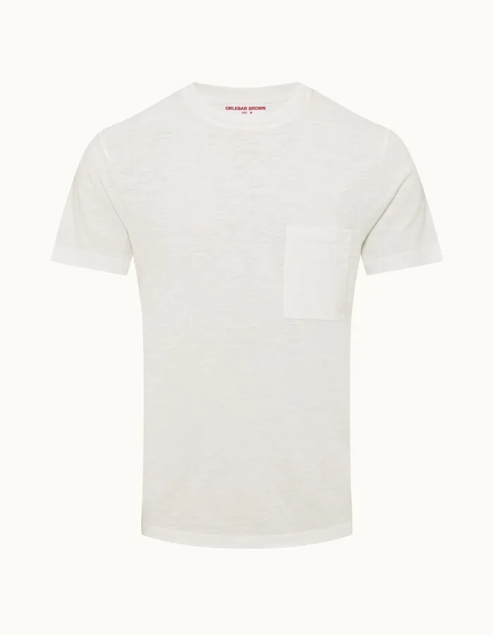 Orlebar Brown TShirts Men Ob Classic Tee White Sand