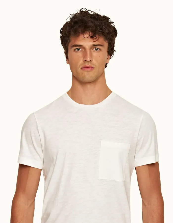 Orlebar Brown TShirts Men Ob Classic Tee White Sand