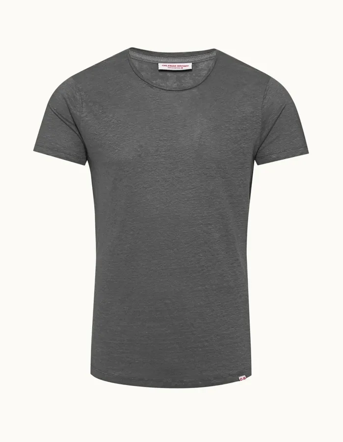 Orlebar Brown TShirts Men ObT Linen Granite