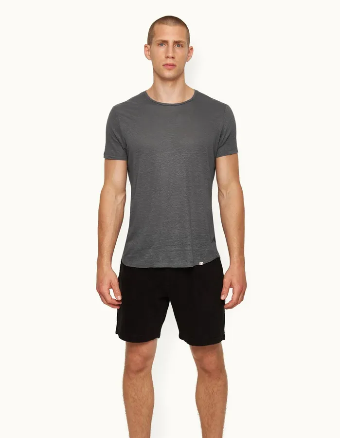 Orlebar Brown TShirts Men ObT Linen Granite
