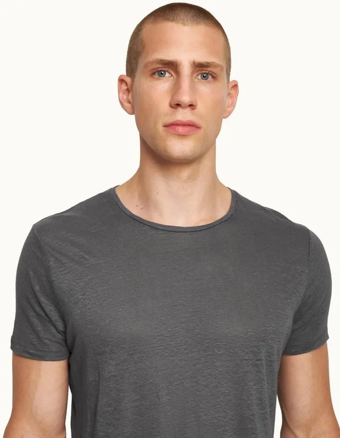 Orlebar Brown TShirts Men ObT Linen Granite