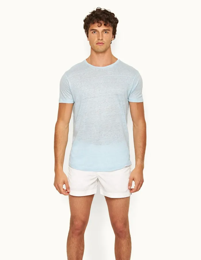 Orlebar Brown TShirts Men ObT Linen Island Sky