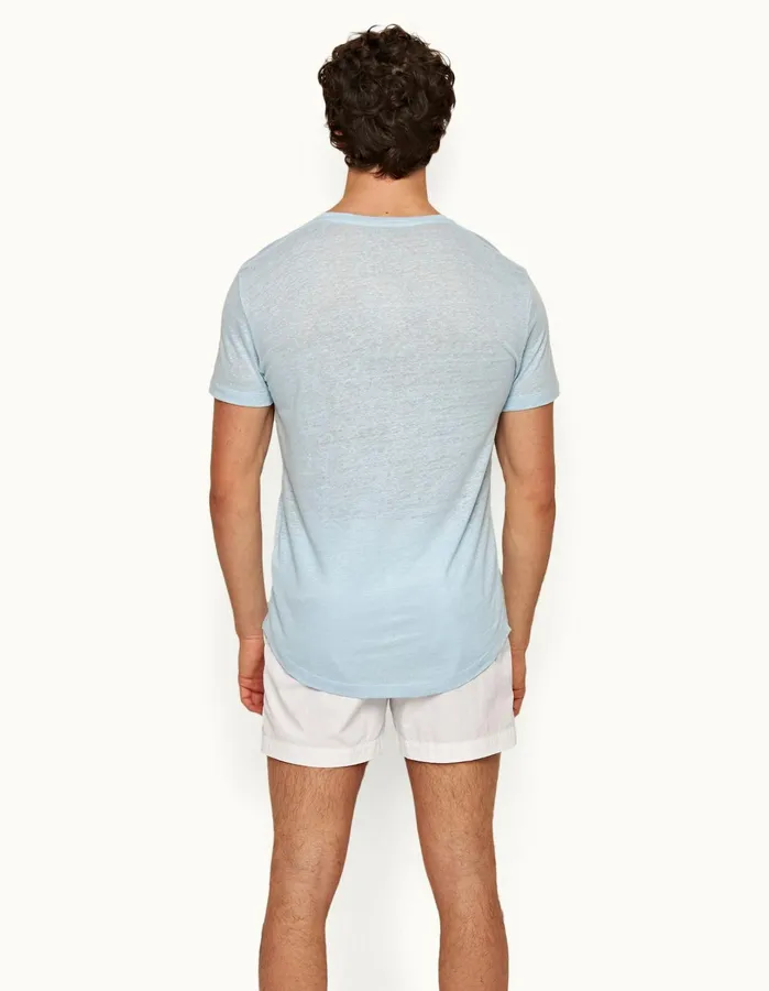 Orlebar Brown TShirts Men ObT Linen Island Sky