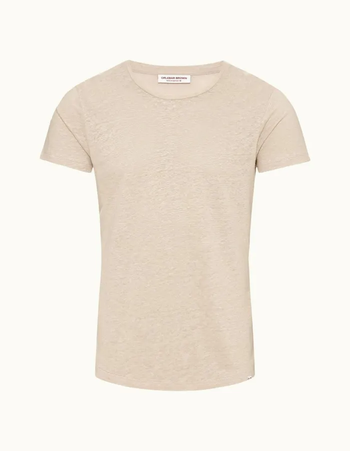 Orlebar Brown TShirts Men ObT Linen Pebble