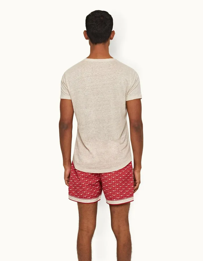 Orlebar Brown TShirts Men ObT Linen Pebble