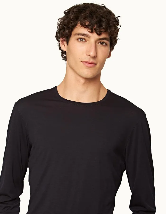 Orlebar Brown TShirts Men ObT Merino Night Iris