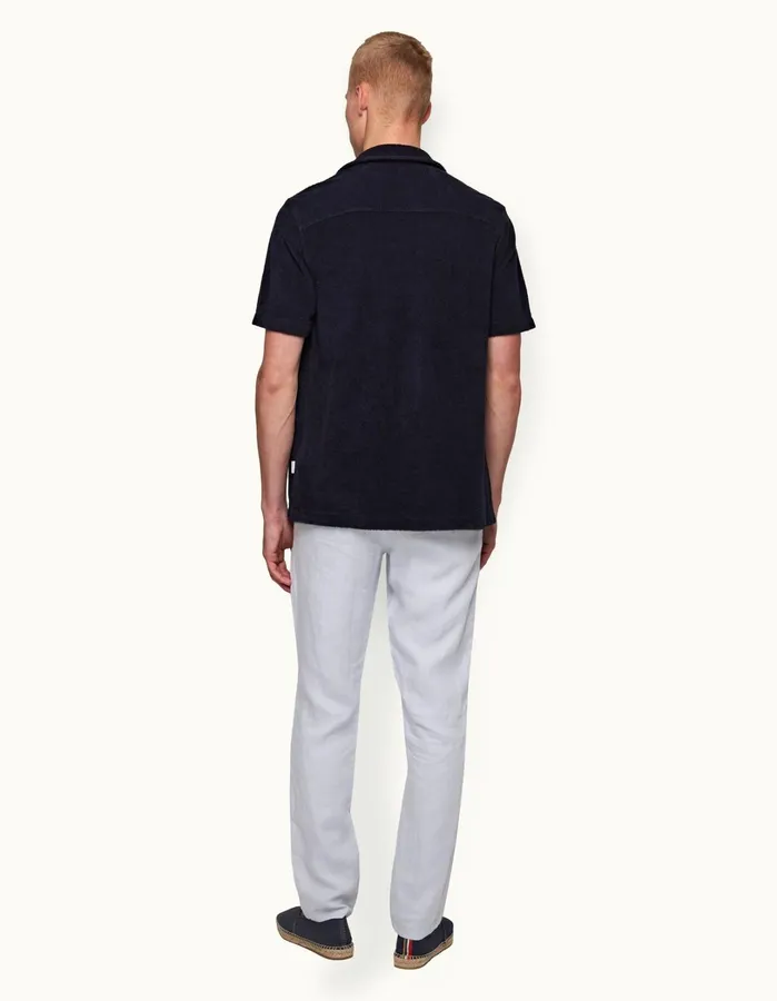 Orlebar Brown Trousers Men Cornell Linen Light Island Sky