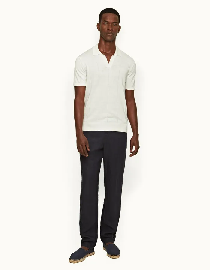 Orlebar Brown Trousers Men Cornell Linen Night Iris Ii