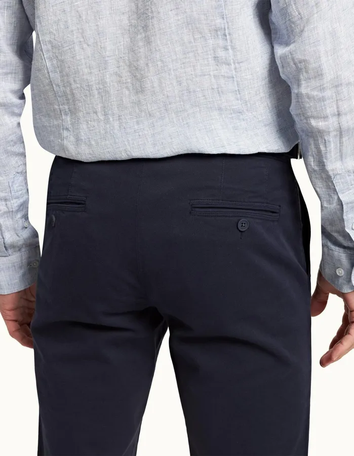 Orlebar Brown Trousers Men Fallon Stretch Dark Navy