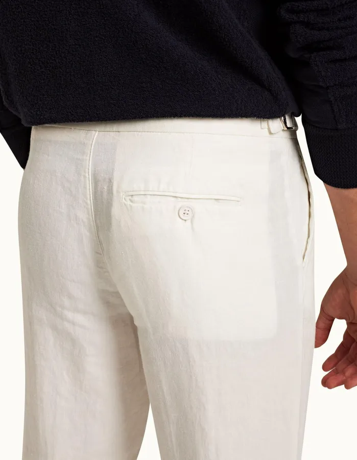 Orlebar Brown Trousers Men Griffon Linen Sandbar