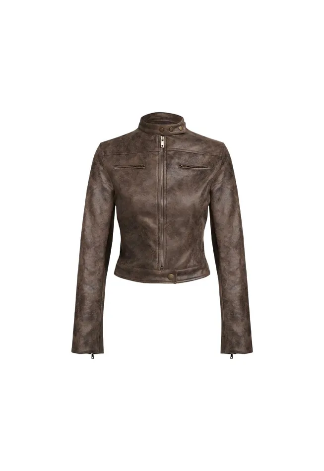 Outerwear Women Lioness Fashion BELLA MOTO JACKET Chocolate