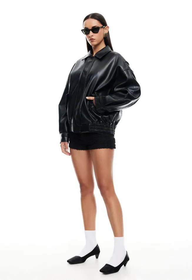 Outerwear Women Lioness Fashion KENNY BOMBER Jet Black