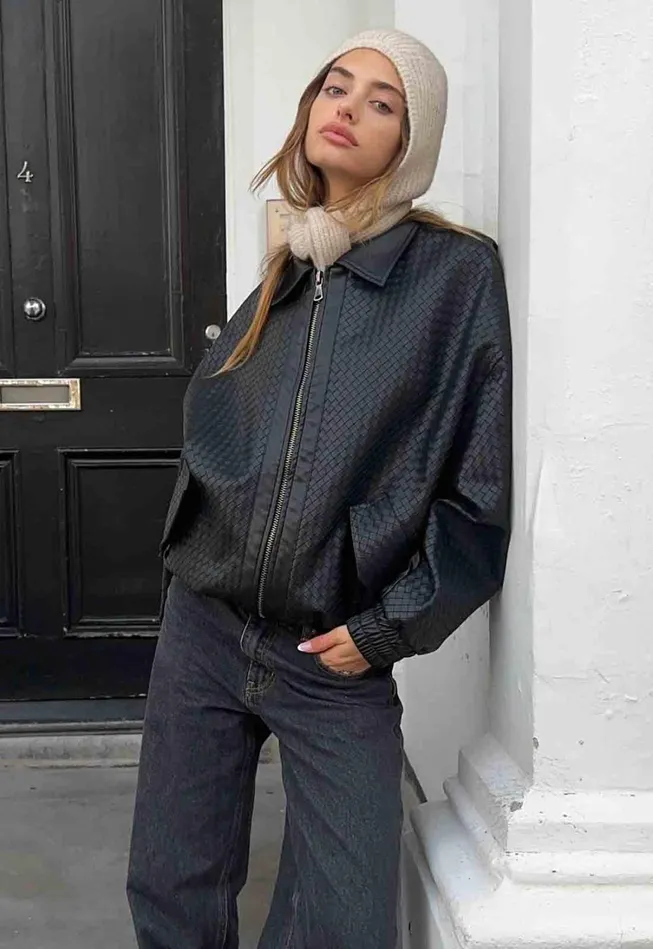 Outerwear Women Lioness Fashion KENNY BOMBER Onyx Outerwear Women Lioness Fashion KENNY BOMBER Onyx