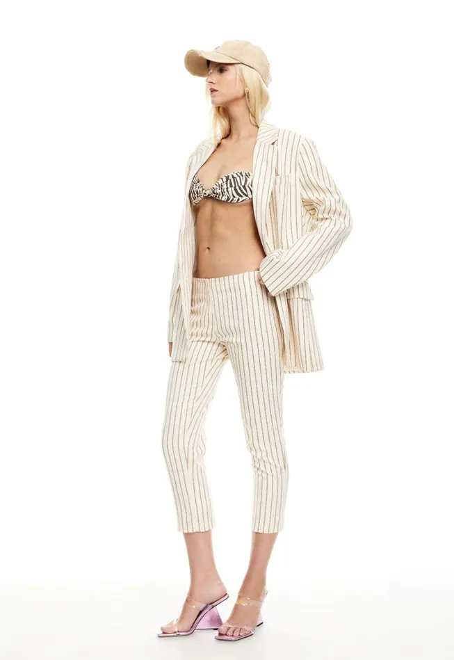 Outerwear Women Lioness Fashion LES DEUX BLAZER Cream Stripe Outerwear Women Lioness Fashion LES DEUX BLAZER Cream Stripe