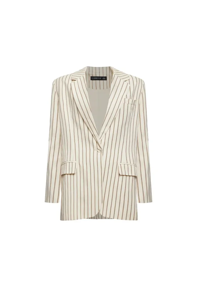 Outerwear Women Lioness Fashion LES DEUX BLAZER Cream Stripe Outerwear Women Lioness Fashion LES DEUX BLAZER Cream Stripe