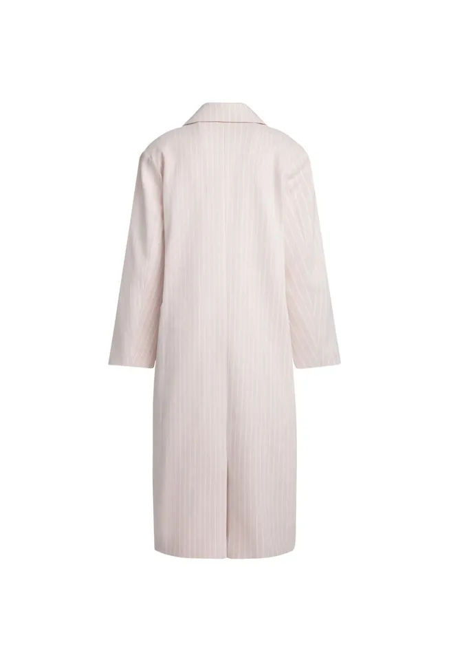 Outerwear Women Lioness Fashion OLSEN COAT Beige Pinstripe Outerwear Women Lioness Fashion OLSEN COAT Beige Pinstripe
