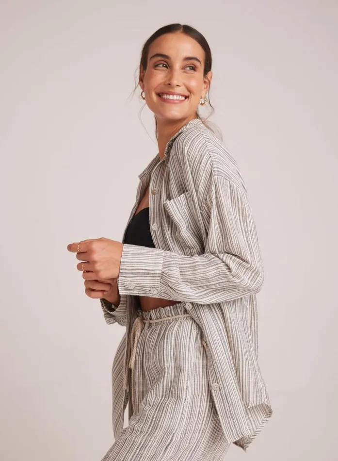 Oversize Pocket Button Down 8211 Eze Slub Stripe Women Bella Dahl Long Sleeve Oversize Pocket Button Down 8211 Eze Slub Stripe Women Bella Dahl Long Sleeve