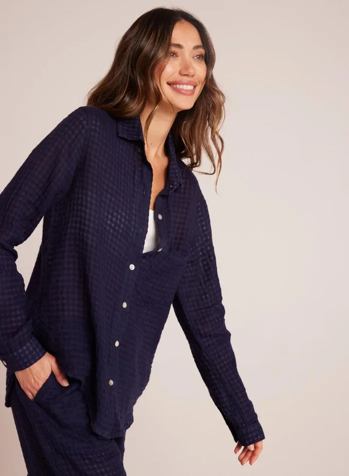 Oversized Pocket Button Down 8211 Tropic Navy Women Bella Dahl Long Sleeve Oversized Pocket Button Down 8211 Tropic Navy Women Bella Dahl Long Sleeve
