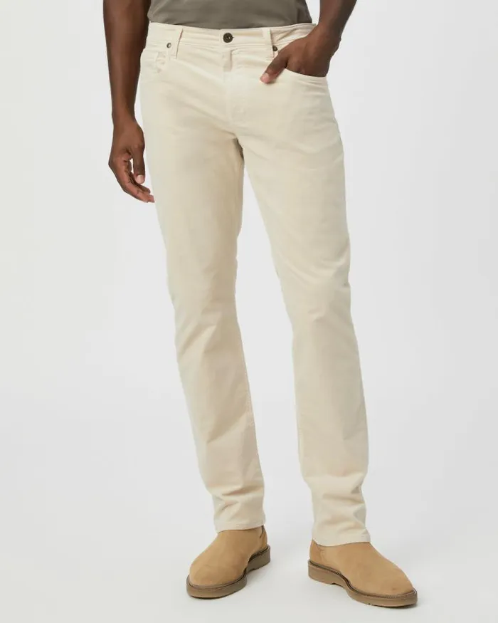 Pants and Joggers Men PAIGE Federal Slim Straight Pant 8211 Ivory Cream Corduroy Pants and Joggers Men PAIGE Federal Slim Straight Pant 8211 Ivory Cream Corduroy