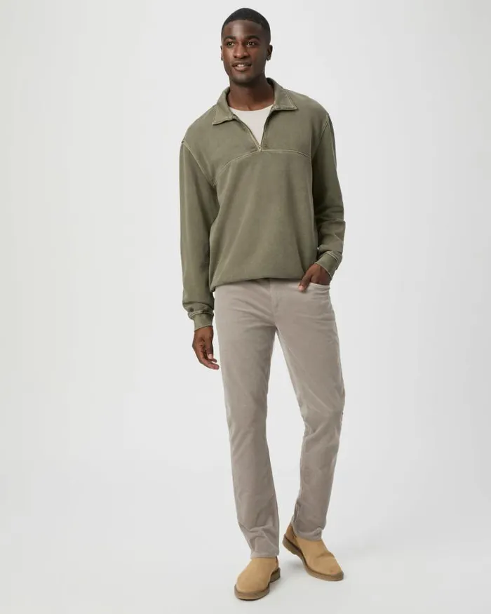 Pants and Joggers Men PAIGE Federal Slim Straight Pant 8211 Silver Pearl Corduroy