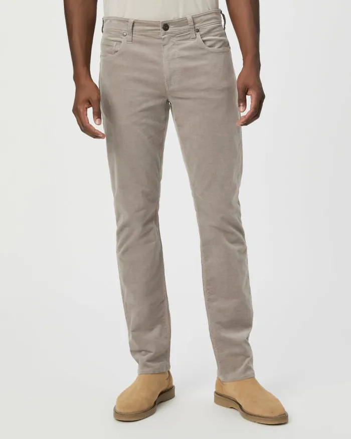 Pants and Joggers Men PAIGE Federal Slim Straight Pant 8211 Silver Pearl Corduroy Pants and Joggers Men PAIGE Federal Slim Straight Pant 8211 Silver Pearl Corduroy