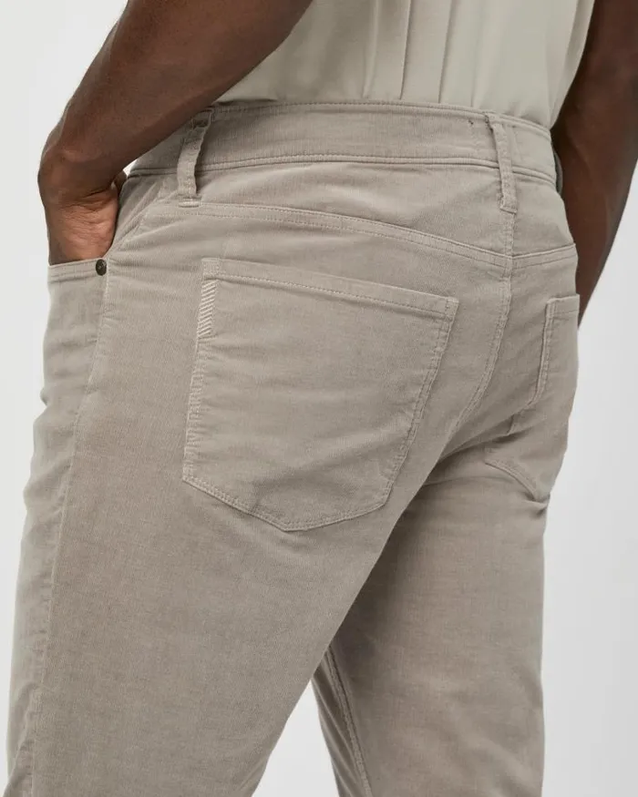 Pants and Joggers Men PAIGE Federal Slim Straight Pant 8211 Silver Pearl Corduroy Pants and Joggers Men PAIGE Federal Slim Straight Pant 8211 Silver Pearl Corduroy