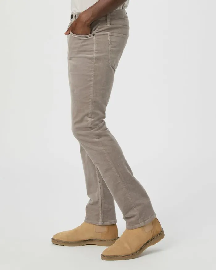 Pants and Joggers Men PAIGE Lennox Slim Pant 8211 Silver Pearl Corduroy Pants and Joggers Men PAIGE Lennox Slim Pant 8211 Silver Pearl Corduroy