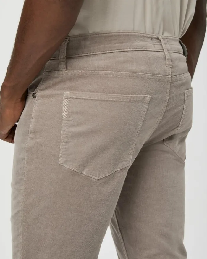Pants and Joggers Men PAIGE Lennox Slim Pant 8211 Silver Pearl Corduroy Pants and Joggers Men PAIGE Lennox Slim Pant 8211 Silver Pearl Corduroy