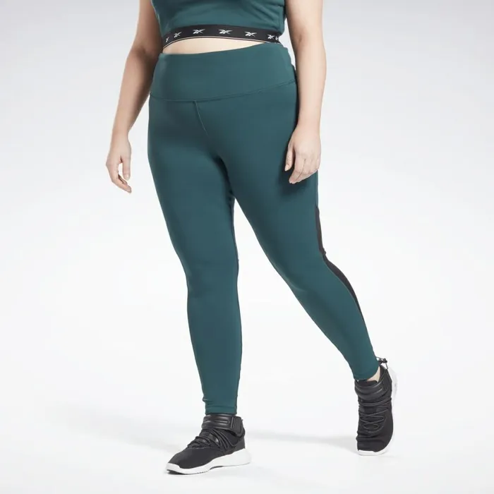 Pants and Sweatpants Womens Reebok Beyond The Sweat Leggings Plus Size Forest Green