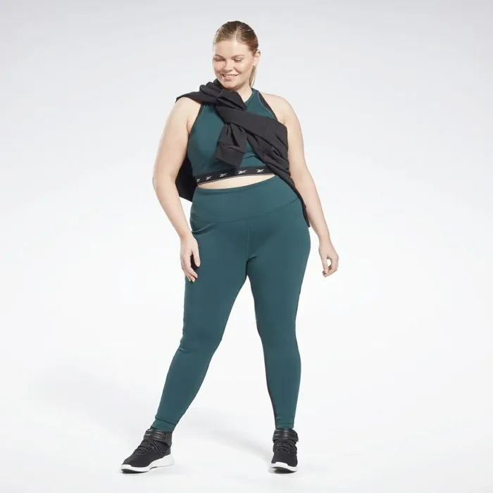 Pants and Sweatpants Womens Reebok Beyond The Sweat Leggings Plus Size Forest Green