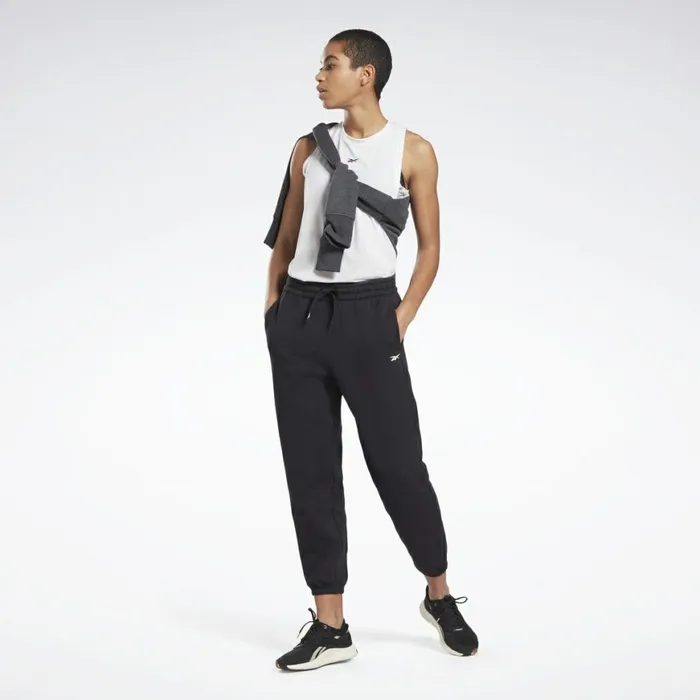Pants and Sweatpants Womens Reebok DreamBlend Cotton Knit Pants Black