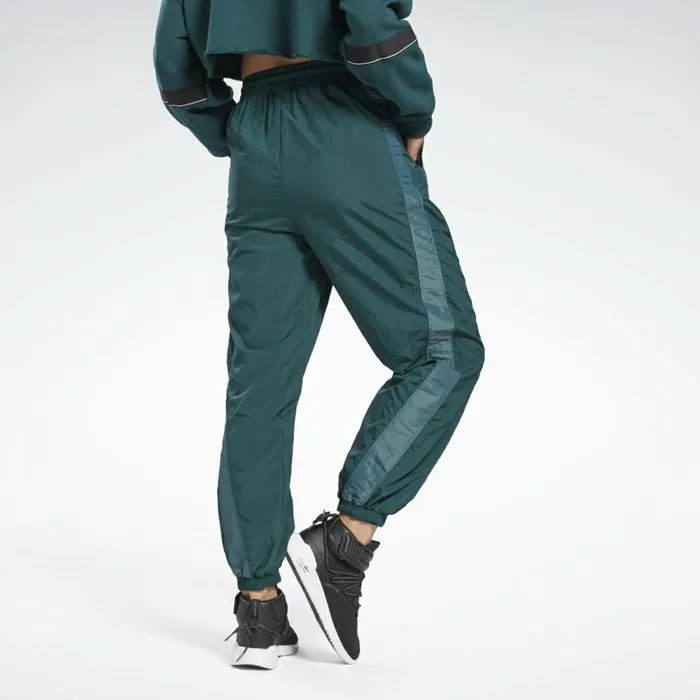 Pants and Sweatpants Womens Reebok Shiny Woven Pants Forest Green
