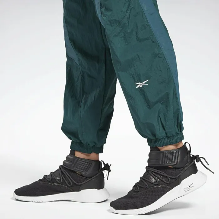 Pants and Sweatpants Womens Reebok Shiny Woven Pants Forest Green
