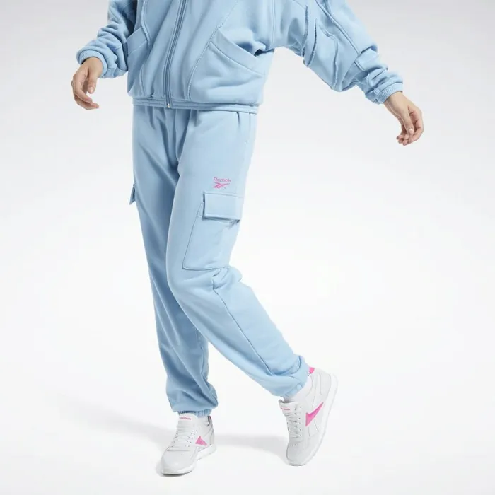 Pants and Sweatpants Womens Reebok Washed Denim Track Pants Sheer Blue