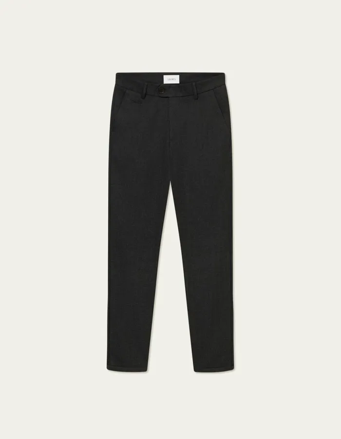Pants Men Les Deux Como Herringbone Suit Pants 8211 CharcoalGrey Melange