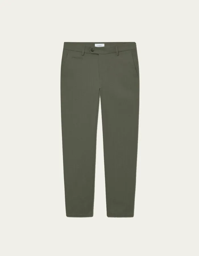 Pants Men Les Deux Como Herringbone Suit Pants 8211 Forest GreenChive Green