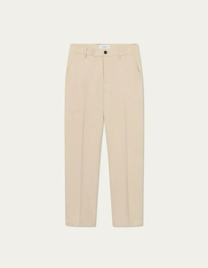 Pants Men Les Deux Como Reg Twill Pants 8211 Light Desert Sand Melange