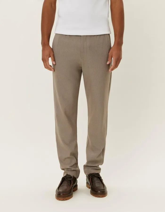 Pants Men Les Deux Como Tapered Drawstring Pants 8211 Seasonal 8211 Walnut Melange