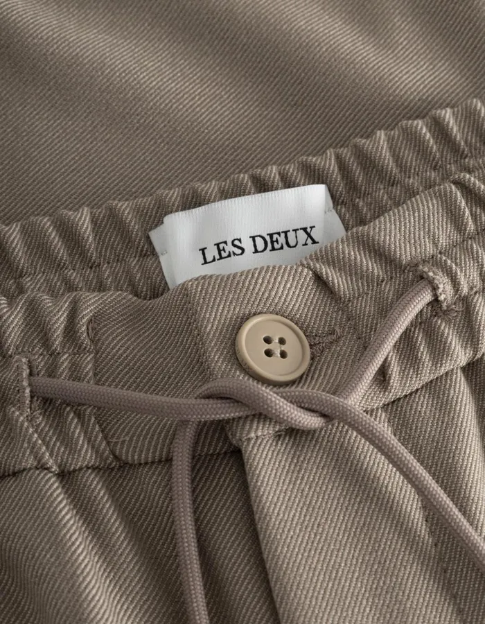 Pants Men Les Deux Como Tapered Drawstring Pants 8211 Seasonal 8211 Walnut Melange