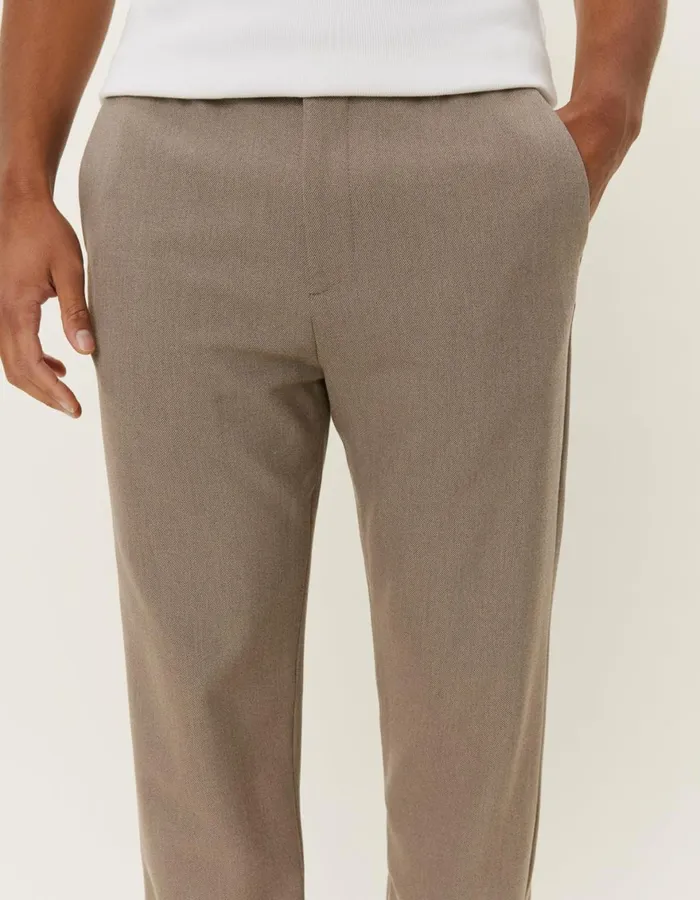Pants Men Les Deux Como Tapered Drawstring Pants 8211 Seasonal 8211 Walnut Melange