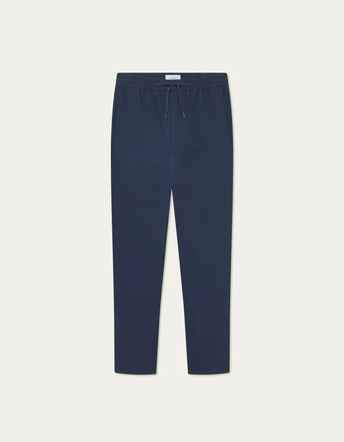 Pants Men Les Deux Como Tapered Textured Drawstring Pants 8211 Dark Navy