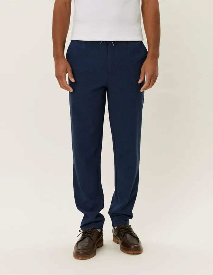 Pants Men Les Deux Como Tapered Textured Drawstring Pants 8211 Dark Navy