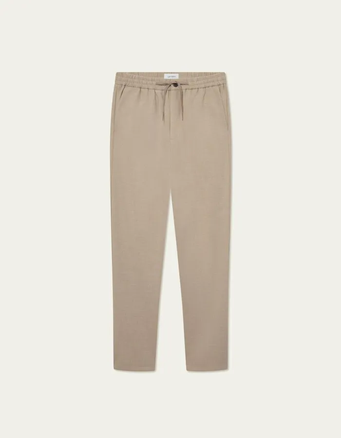 Pants Men Les Deux Como Tapered Textured Drawstring Pants 8211 Dark Sand