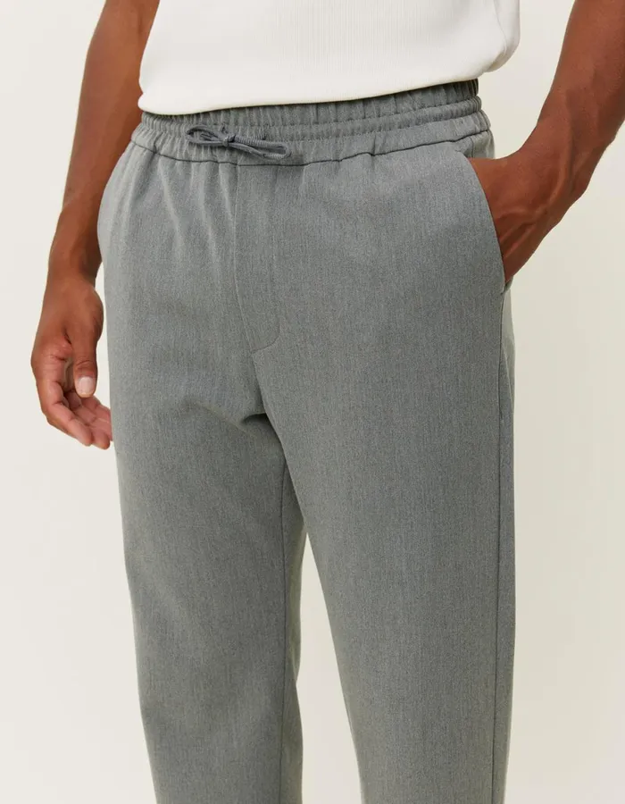 Pants Men Les Deux Patrick Drawstring Pants 8211 Grey Melange
